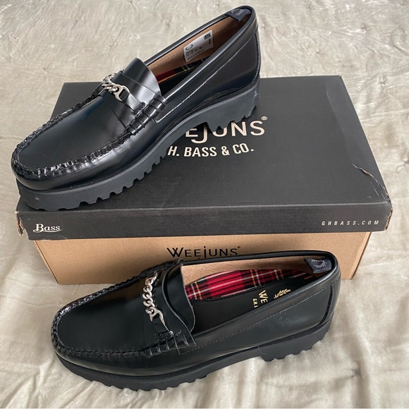 Fred Perry Weejuns Leather Loafers NWT Sz 8 - Picture 1 of 7